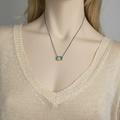 Aquamarine & diamond necklace