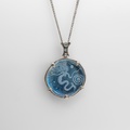 Necklace “Daughter of the Seas” with engraved quartz and aquamarines