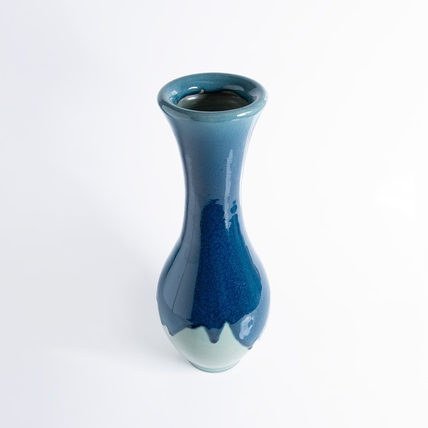 Exceptional tall ceramic vase