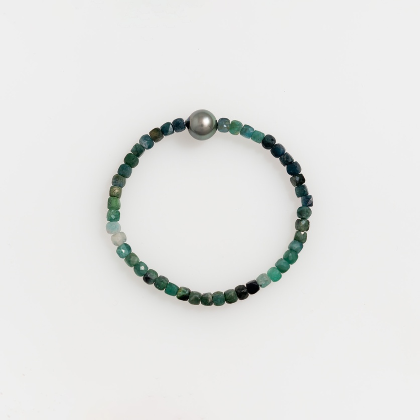 Bracelet with Tahitian Pearl & Tourmalines