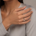 Titanium Wedding Ring With Gold & Diamonds