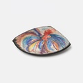 Ceramic decorative platter with a rooster