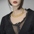 Impressive chenier necklace in gold and diamonds