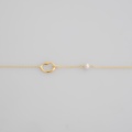 Gold-plated silver bracelet with pearl