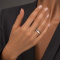 Distinctive Titanium & Gold Wedding Ring With Textured Finish