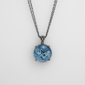 Necklace “Swan and Leda” with engraved quartz and white topaz