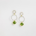 Modern hoop earrings with peridot