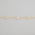 Silver bracelet gold-plated with pearl and zircon