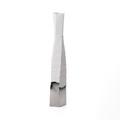 Tall porcelain vase with a platinum finish