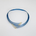 Bold titanium necklace with gold edges