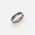 Titanium Wedding Ring with Carbon Fiber & Diamonds