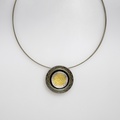 Beautiful silver & gold necklace with small diamond