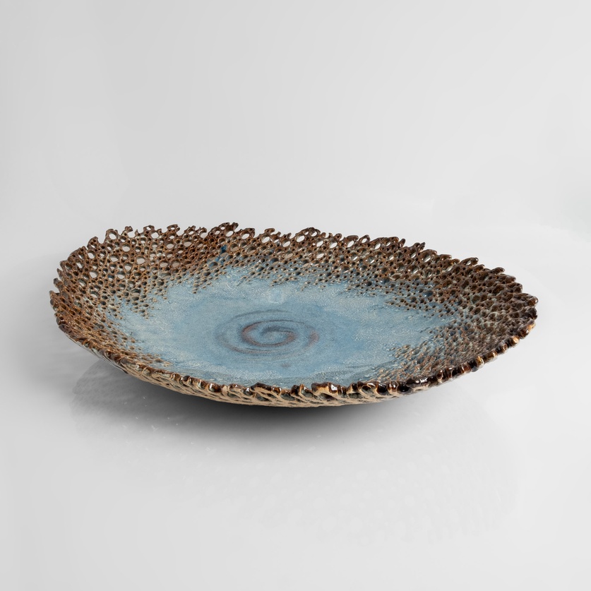 Perforated oval platter