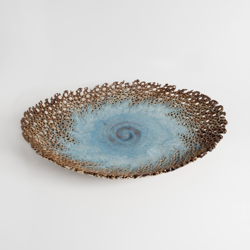 Perforated oval platter