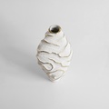 Striking porcelain form with gold accents