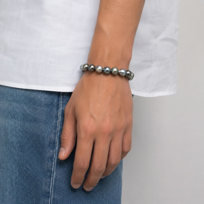 Beautiful Bracelet with Multicolour Tahitian Pearls