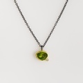 Peridot & diamond necklace