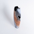 Raku ceramic vase with irregular openings (Small)