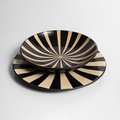 Ceramic decorative bowl in black and beige