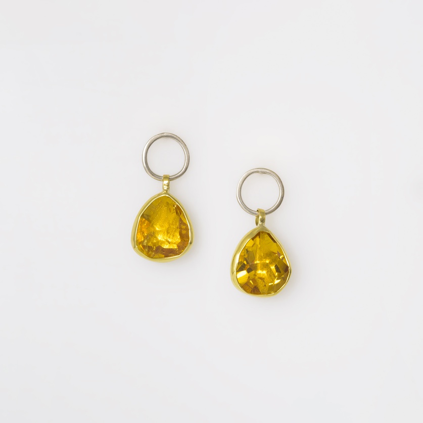 Striking color citrine earrings