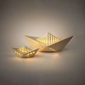 Small porcelain boat with light