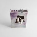 Decorative ceramic composition featuring donkeys