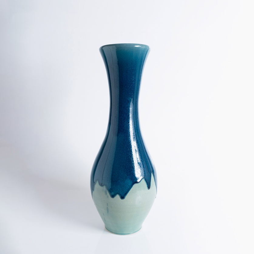 Exceptional tall ceramic vase