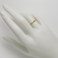 Discreet pink gold ring with sapphire