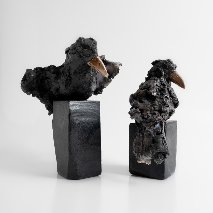 Sculpture of a crow