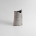 Minimal ceramic vase with a crackle-glazed surface