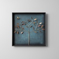 Wall piece with tree and bird