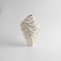 Striking porcelain form with gold accents