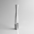 Tall porcelain vase with a platinum finish