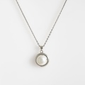 Silver necklace with freshwater pearl