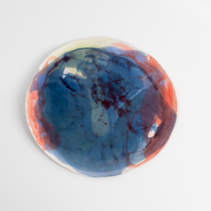 Colorful porcelain platter