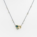 Magnificent Necklace with Aquamarine, Blue Topaz & Quartz