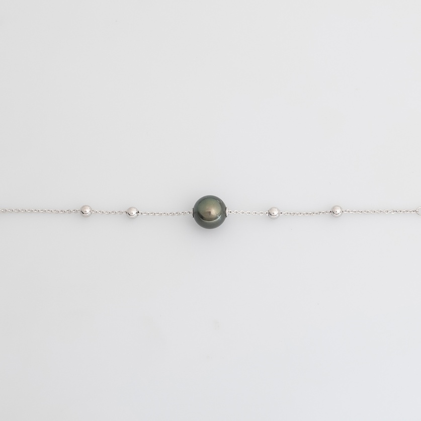 Bracelet with black Tahitian pearl