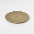 Beige round ceramic platter