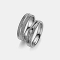 Tantalum Wedding Ring With Striking Design & Brilliant-Cut Diamond